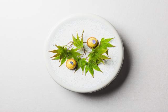 → L'Axel · Restaurant Gastronomique Fontainebleau · Chef Kunihisa Goto plat